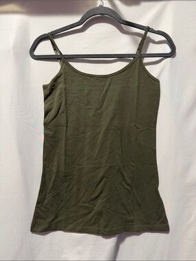 Amazon Essentials Olive Green Slim Spaghetti Strap Camisole